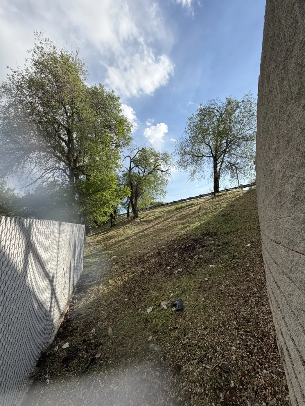 Commercial hillside cleared and mowed
